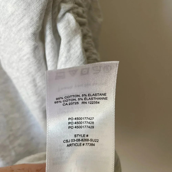 Aritzia TNA Chill Malibu Ruched Mini Dress Heather White Grey Size Medium - Picture 8 of 8